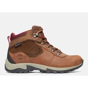 Timberland Women's Mt. Maddsen Waterproof Mid Hiker Boots Brown Leather 8.5 NIB